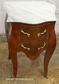 PAIR of French Style Marble Top 2 Drawer Commodes
Located Inside – Auction Estimate $200-$400