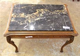 VINTAGE Walnut Marble Top Tea Table
Located Inside – Auction Estimate $50-$100
