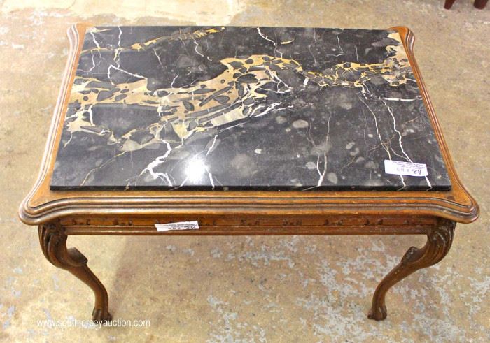 VINTAGE Walnut Marble Top Tea Table
Located Inside – Auction Estimate $50-$100
