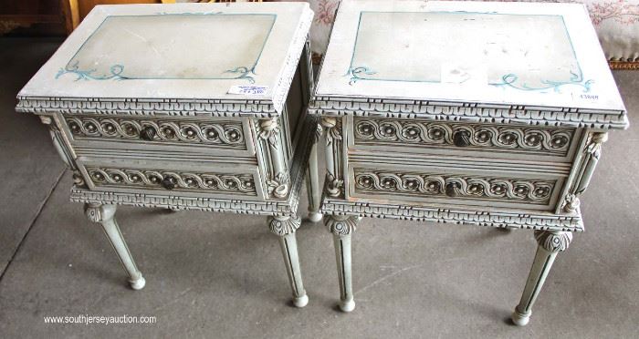 PAIR of French Style VINTAGE Paint Decorated Night Stands
Located Dock – Auction Estimate $100-$200