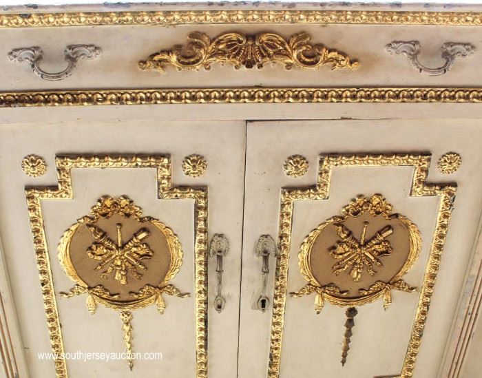 FANCY French Style VINTAGE Paint Decorated Buffet
Located Inside – Auction Estimate $200-$400
