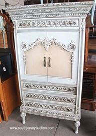 French Style VINTAGE Paint Decorated Gentlemen’s Chest
Located Dock – Auction Estimate $100-$300