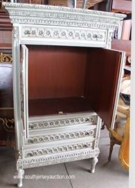 French Style VINTAGE Paint Decorated Gentlemen’s Chest
Located Dock – Auction Estimate $100-$300