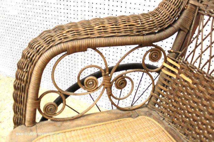 ANTIQUE Wicker Wheel Chair attributed to Heywood Wakefield
Located Inside – Auction Estimate $200-$400