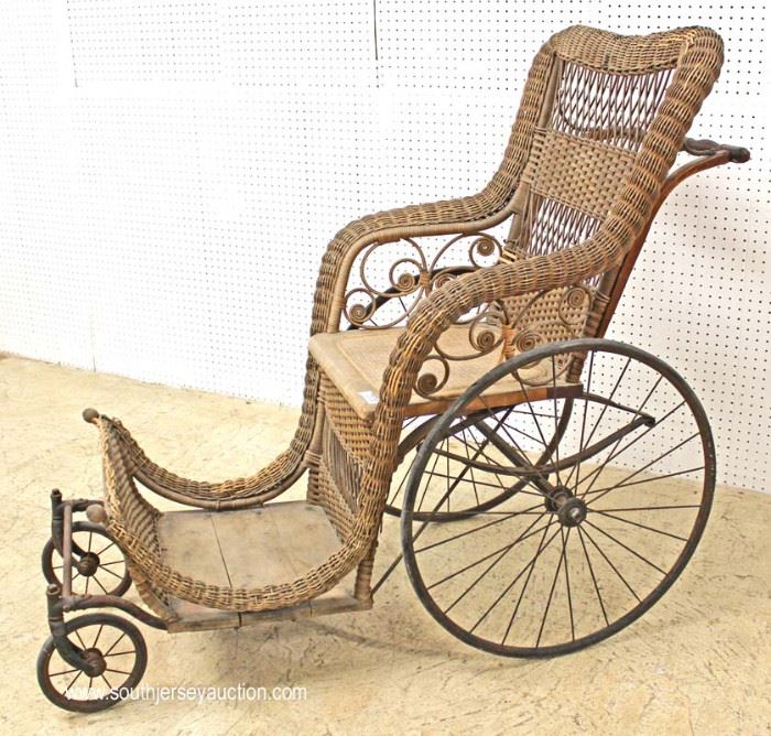 ANTIQUE Wicker Wheel Chair attributed to Heywood Wakefield
Located Inside – Auction Estimate $200-$400