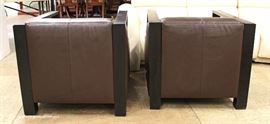 PAIR of Mahogany Frame and Leather Modern Design Club Chairs
Located Inside – Auction Estimate $200-$400