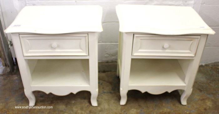 PAIR of White One Drawer Carved Country French Style Night Stands by “Young America”
Located Inside – Auction Estimate $100-$200