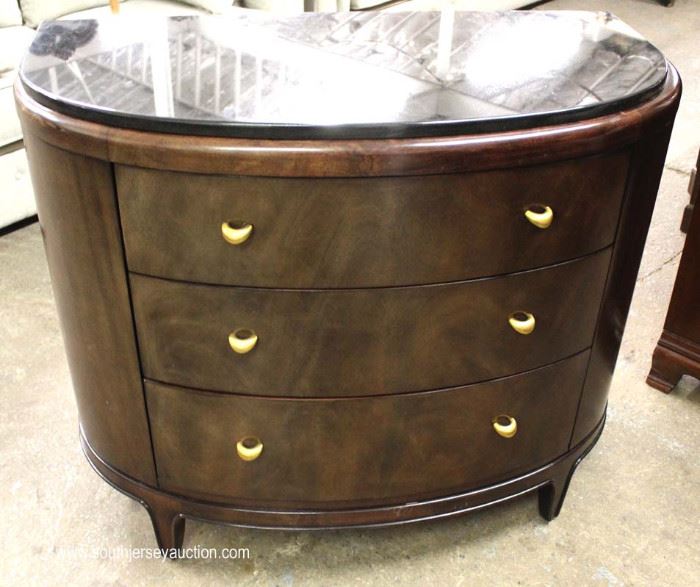 Contemporary Demilune Marble Top Decorator Bachelor Chest by “Thomasville Furniture”
Located Inside – Auction Estimate $200-$400