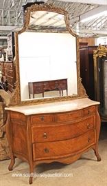 Early 20th Century Satinwood Marble Top French Style Dresser with FANCY Carved Mirror
Located Inside – Auction Estimate $300-$600