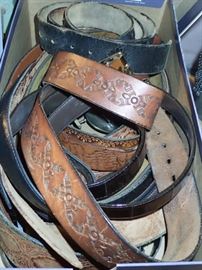 ASSORTED LEATHER BELTS