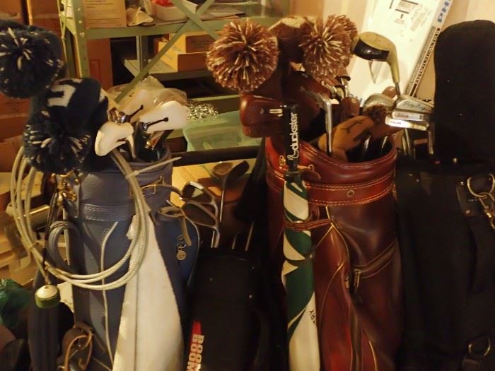 GOLF CLUBS AND BAGS
