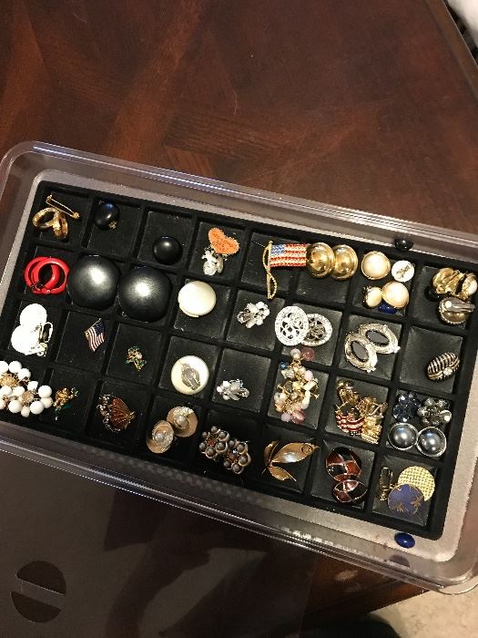 Pins and earrings to go around
