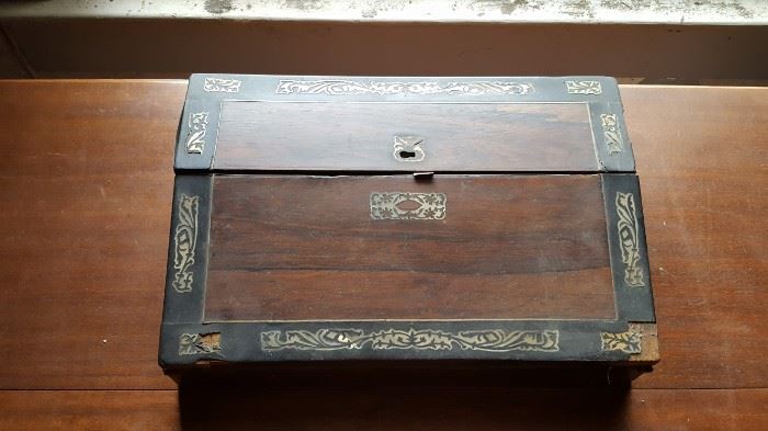 Victorian Rosewood Writing box 1850's England