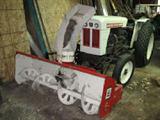 Satoh 650G tractor w/front snow blower & belly mower