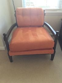 Retro chair, cool orange fabric