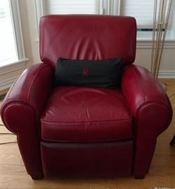 Other Pottery Barn red leather chair 