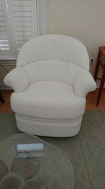 White swivel chair 