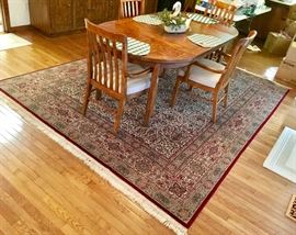 ONE OF SEVERAL VERY NICE QUALITY WOOL & SILK RUGS