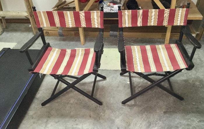 PAIR OF DIRECTORS TYPE CHAIRS