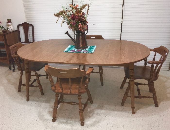 ANOTHER FINE WOOD DINING SET.