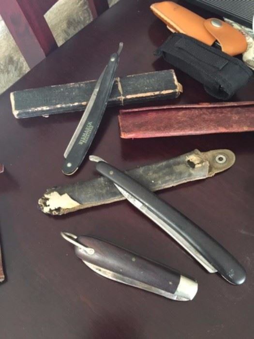 various antique razors