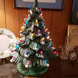 light-up ceramic Christmas tree