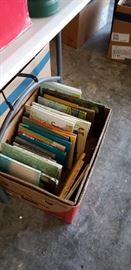 vintage kids books, boxes of them, including Elf and Little Golden Books