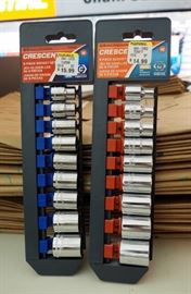 Crescent 3/8" Drive 9 Piece Socket Sets, 1 Metric, 1 Standard
