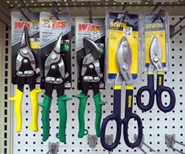 Irwin And Wiss Tinner Snips And Aviation Snips, Qty 5, New