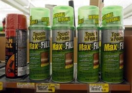 DAP Touch 'n Foam Expanding Sealant, Replaceable Cord Weather Stripping And Weather Seal, New In Package, Display Cabinet Included