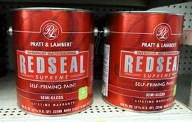 Pratt & Lambert Red Seal Supreme Self Priming Interior Paint, Assorted Colors, Qts And Gallon Cans, New
