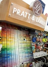 Pratt & Lambert Paint Sample Lighted Display And Color Charts