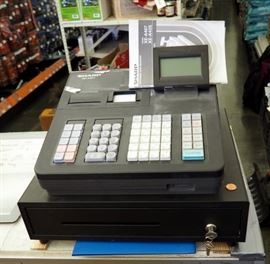 Sharp Electronic Cash Register, Model # XE-A407 Includes Key And Manual