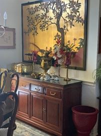 Buffet and wall art