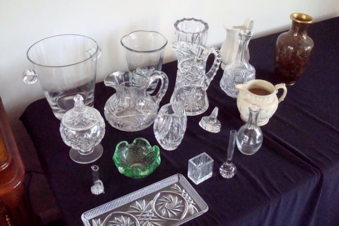 Collectibles including brilliant cut glass,