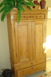 Pine entertainment center.