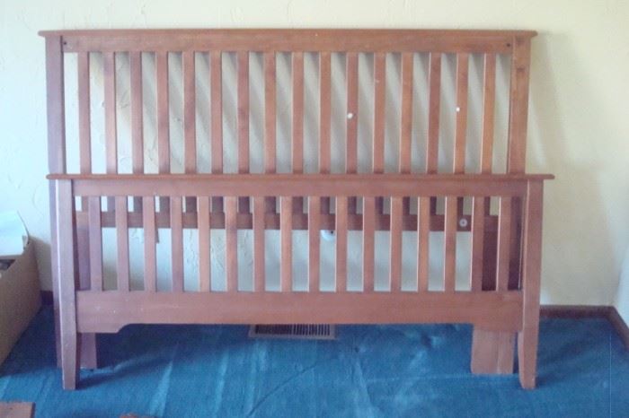 Queen Stickley style bed.