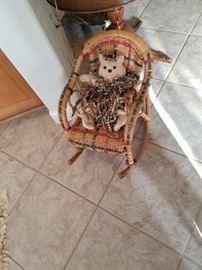 Cat in a rocking chair