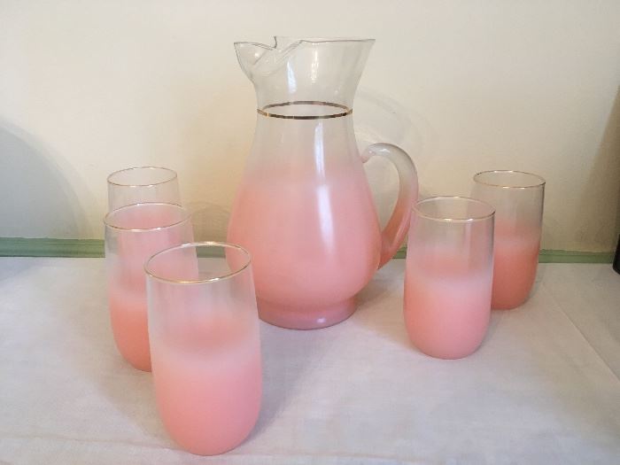 Vintage Pink Glazed Set