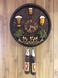 Beer advertisement wall clock