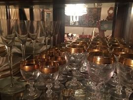 Vintage glasses with gold rim