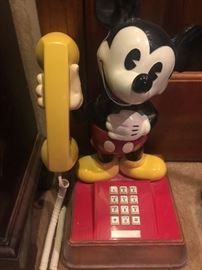 Vintage Mickey Mouse telephone 