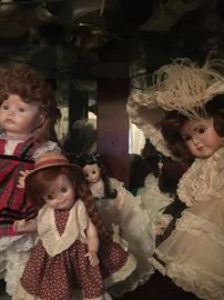 Vintage porcelain collectible dolls