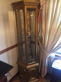 Vintage Corner curio Cabinet