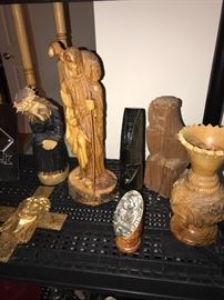 LITHUANIAN WOODEN HAND CARVED SCULPTURES 