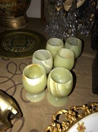 ALABASTER SHOT GLASSES