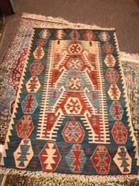 VINTAGE HAND-MADE TURKISH OUSHAK RUG