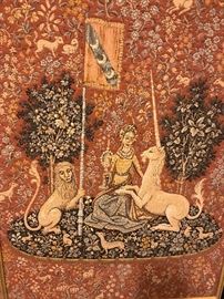 LADY AND THE UNICORN BELGIAN TAPESTRY