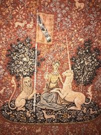 LADY AND THE UNICORN BELGIAN TAPESTRY