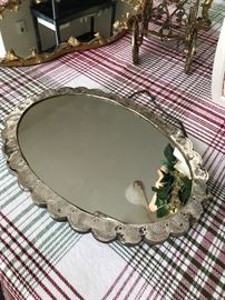 ORNATE SILVER MIRROR